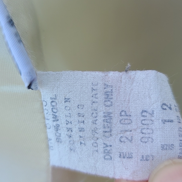 Leslie Fay wool blend cream puffy sleeve coat size 12 vintage - Picture 10 of 10